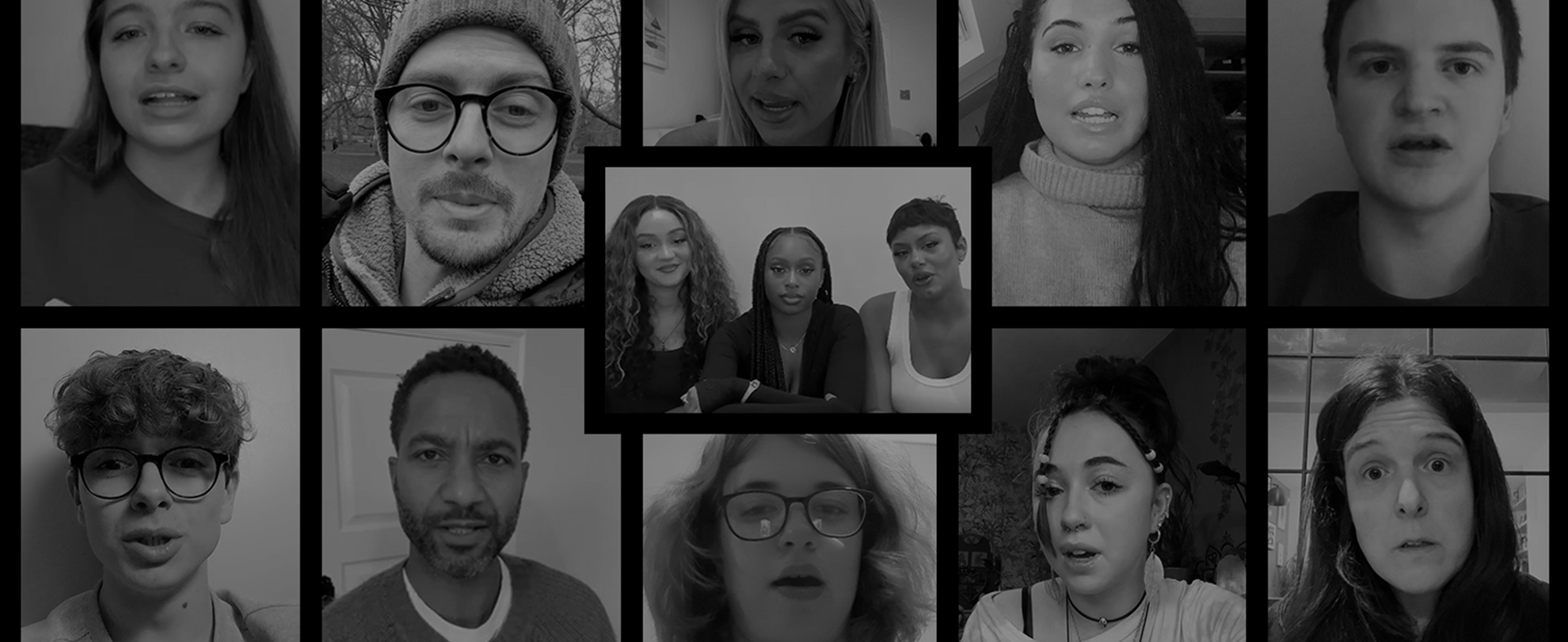 Celebrities and young people talking to the camera asking you to join them in adding your name to the open letter.