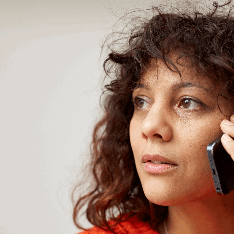 A woman on her mobile phone 