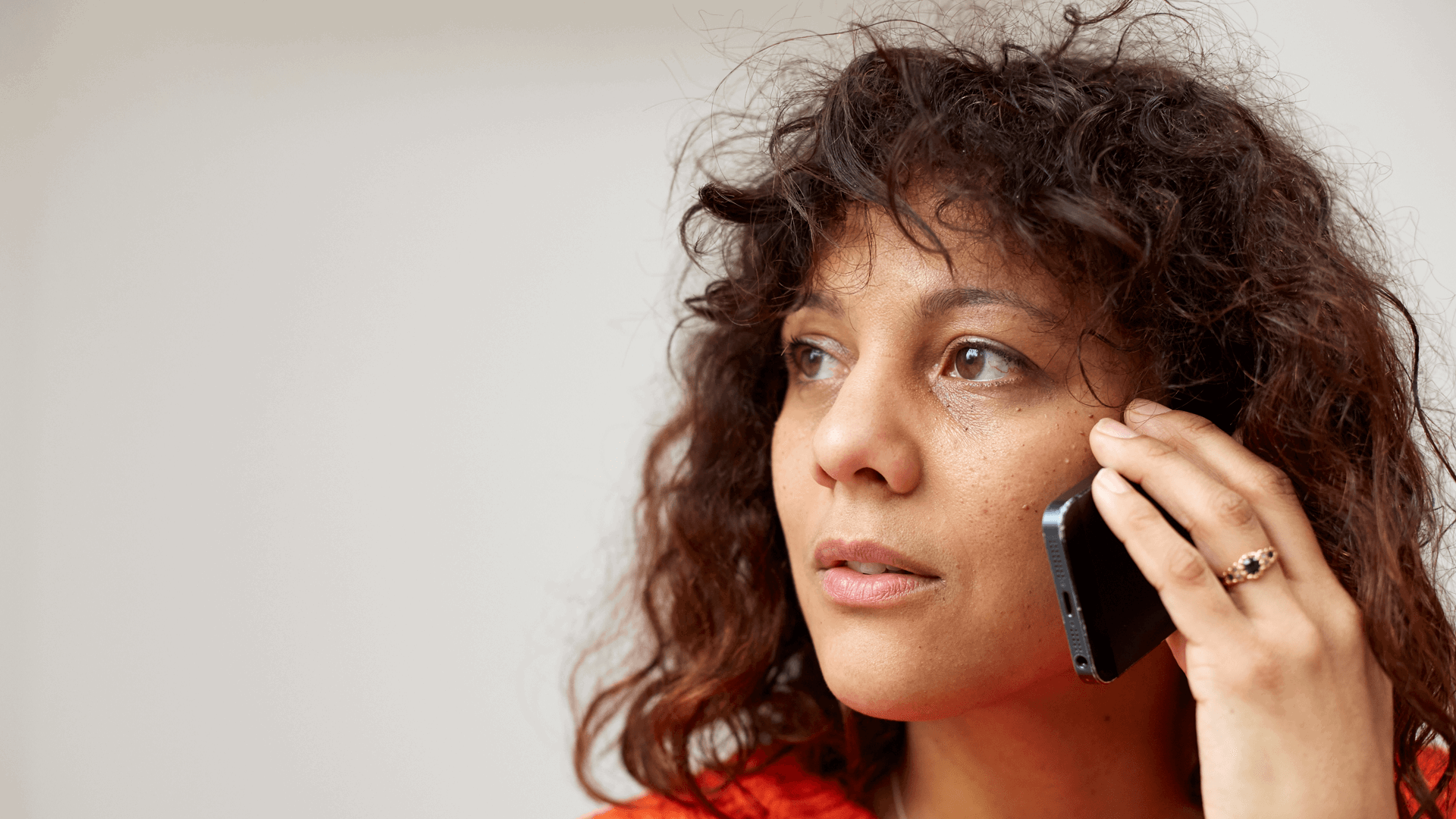 A woman on her mobile phone 